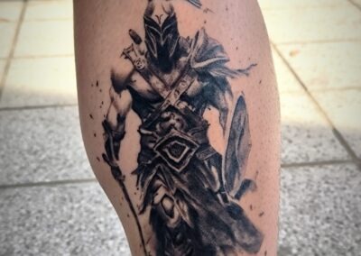 tattoo halle saale arm motiv krieger sparta